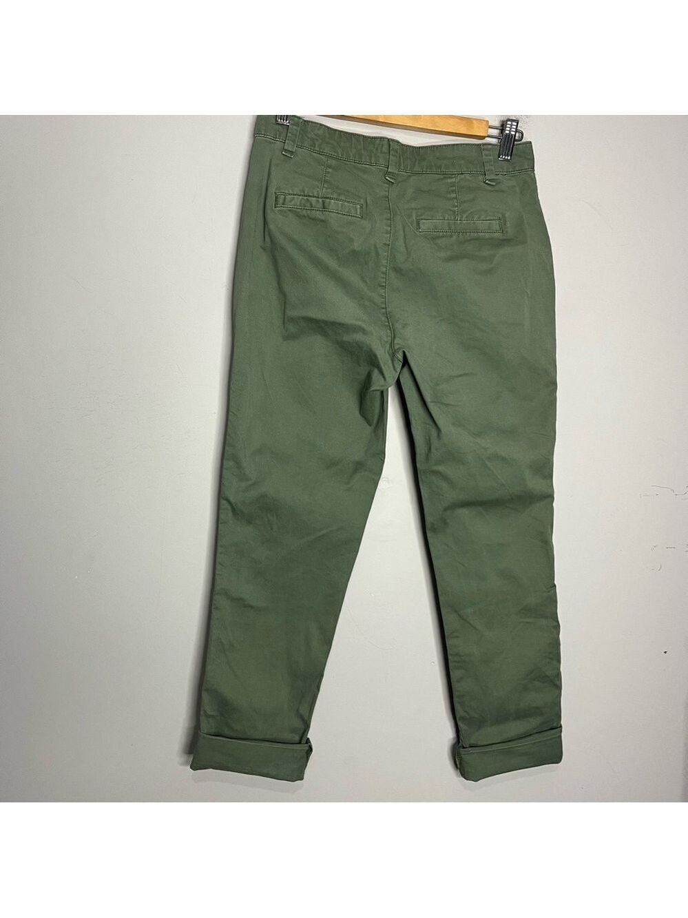 GAP Girlfriend Chino Cotton Pants in Green, size 0 - Picture 5 of 9